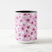 さくらんぼの花水色 マグカップ (中央)