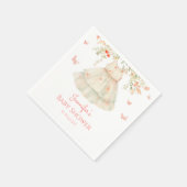 さくらんぼの花物干し用ベビーシャワー スタンダードカクテルナプキン (角)