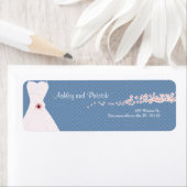 さくらんぼの花結婚とドレスの水玉模様 ラベル (インサイチュ)