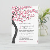 さくらんぼの花結婚式招待状 招待状 (スタンド正面)