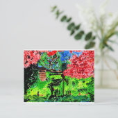 さくらんぼの花絵はがき ポストカード (スタンド正面)