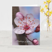 さくらんぼの花考えの花 カード (黄色い花)