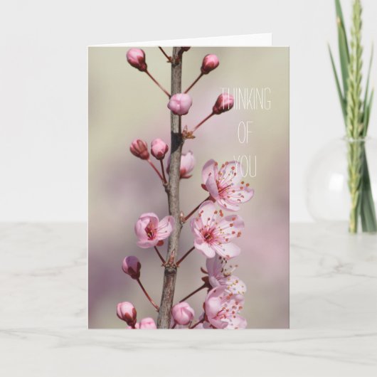 さくらんぼの花考えの花 カード (正面)