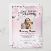 さくらんぼの花葬令招待状 招待状 (正面)