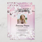 さくらんぼの花葬令招待状 招待状 (正面/裏面)