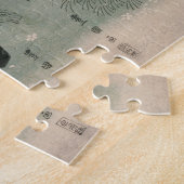 さくらんぼの花見春日本の浮世絵 ジグソーパズル (側面)