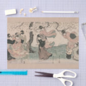 さくらんぼの花見春日本の浮世絵 薄葉紙 (クラフト)