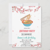 さくらんぼの花見用ラーメンパーティー 招待状 (正面)
