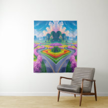 「さくらんぼの花見遊里 – ドリームランドスケープウォールアート
