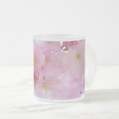 さくらんぼの花霜ガラスのマグカップ フロストグラスマグカップ (正面右)