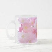 さくらんぼの花霜ガラスのマグカップ フロストグラスマグカップ (左)