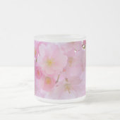 さくらんぼの花霜ガラスのマグカップ フロストグラスマグカップ (中央)