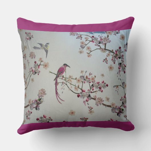 さくらんぼの花鳥 クッション (裏面)