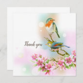 さくらんぼの花鳥 サンキューカード (正面/裏面)