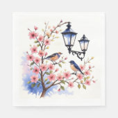 さくらんぼの花鳥 スタンダードランチョンナプキン (正面)