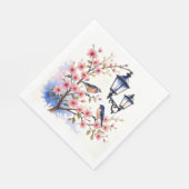 さくらんぼの花鳥 スタンダードランチョンナプキン (角)