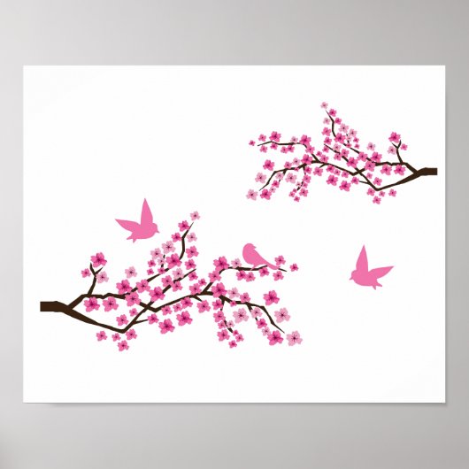 さくらんぼの花鳥 ポスター (正面)