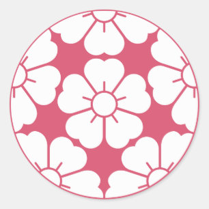 さくらんぼの花5等分さくらんぼの花 ラウンドシール