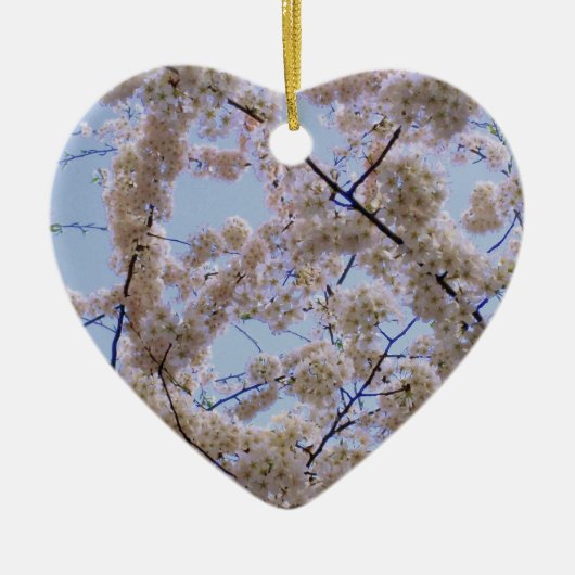 「さくらんぼの花」オーナメント セラミックオーナメント (正面)