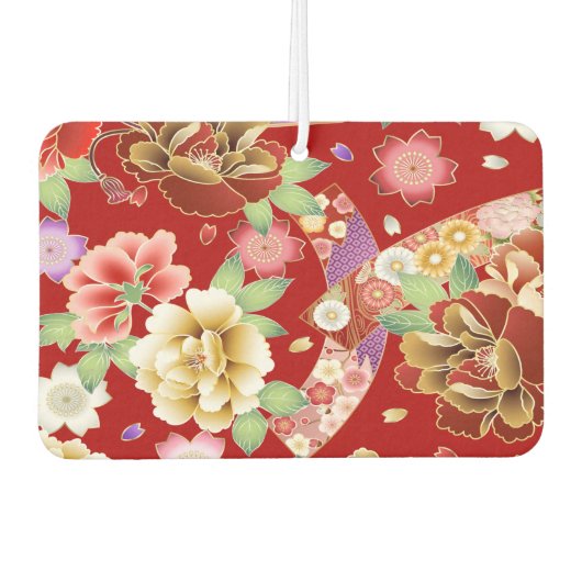 さくらんぼの花 カーエアーフレッシュナー (正面)