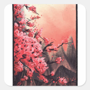 さくらんぼの花 スクエアシール