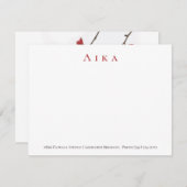 さくらんぼの花 ノートカード (正面/裏面)