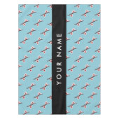 さくらんぼの花、ピンクの桜、あなたの名前 テーブルクロス (正面)