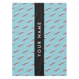 さくらんぼの花、ピンクの桜、あなたの名前 テーブルクロス