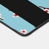 さくらんぼの花、ピンクの桜、あなたの名前 デスクマット (コーナー)