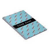 さくらんぼの花、ピンクの桜、あなたの名前 ノートブック (右側)