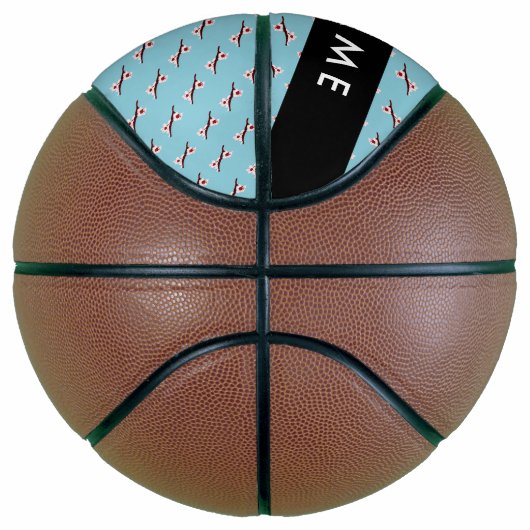 さくらんぼの花、ピンクの桜、あなたの名前 バスケットボール (右)