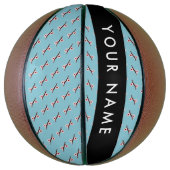 さくらんぼの花、ピンクの桜、あなたの名前 バスケットボール (縦)