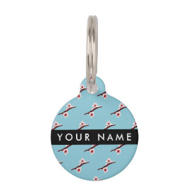 さくらんぼの花、ピンクの桜、あなたの名前 ペット　ネームタグ