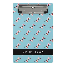 さくらんぼの花、ピンクの桜、あなたの名前 ミニクリップボード