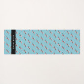 さくらんぼの花、ピンクの桜、あなたの名前 ヨガマット (裏面(横))