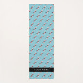 さくらんぼの花、ピンクの桜、あなたの名前 ヨガマット (正面)