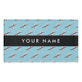 さくらんぼの花、ピンクの桜、あなたの名前 名札