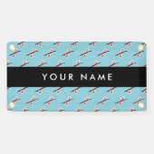 さくらんぼの花、ピンクの桜、あなたの名前 横断幕 (横)