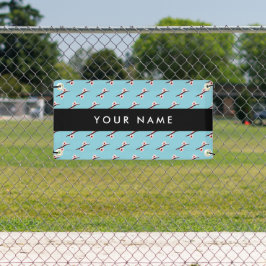 さくらんぼの花、ピンクの桜、あなたの名前 横断幕