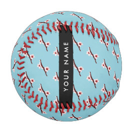 さくらんぼの花、ピンクの桜、あなたの名前 野球ボール