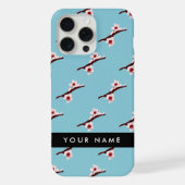 さくらんぼの花、ピンクの桜、あなたの名前 iPhoneケース (裏面)