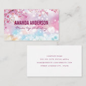 さくらんぼの花 | ボケ | 輝く 名刺 (正面/裏面)