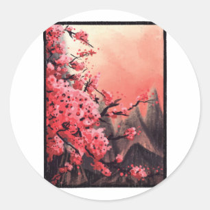 さくらんぼの花 ラウンドシール