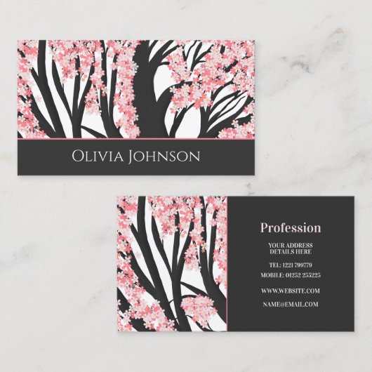 さくらんぼの花 名刺 (正面/裏面)