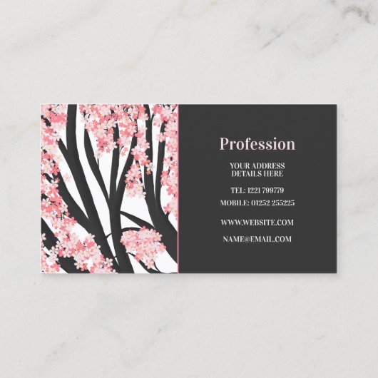 さくらんぼの花 名刺 (裏面)