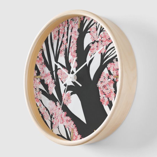 さくらんぼの花 壁時計 (傾斜)