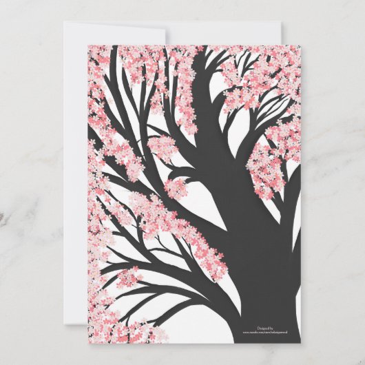 さくらんぼの花 招待状 (裏面)