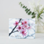 さくらんぼの花 – 日付を保存 案内ポストカード (スタンド正面)