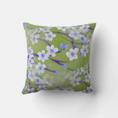 さくらんぼの花 – 桜のシームレスなパターン2 クッション (裏面)