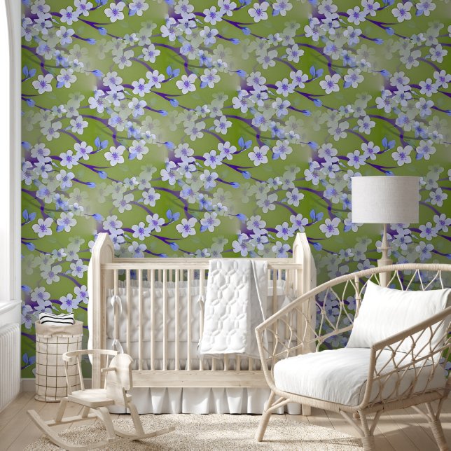 さくらんぼの花 – 桜のシームレスなパターン2 壁紙 (キッズ)